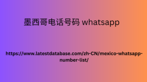 墨西哥电话号码 whatsapp